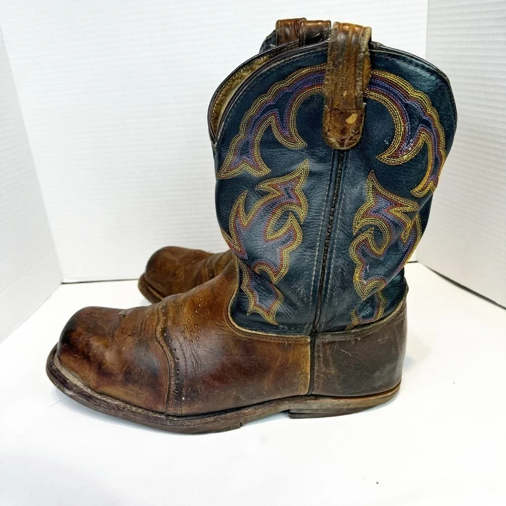 Double H USA Boots Mens sz 11 D Brown Leather Western Square Steel Toe DH3551